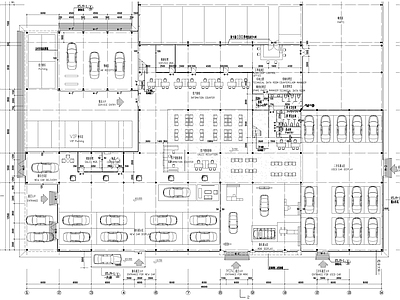 宝马4S店建筑 施工图 展销厅