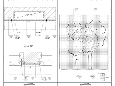 树形背景墙身节点大样图 施工图