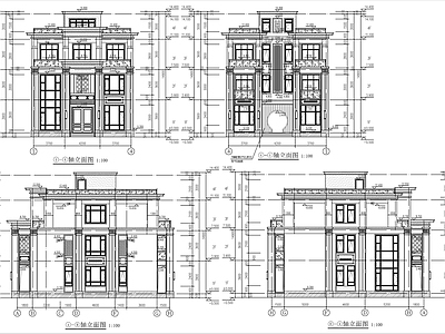 三层自建房 别墅建筑结构 电气 施工图