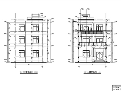 三层自建房 别墅 施工图