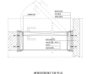 建筑结构体门套节点大样图 施工图 通用节点