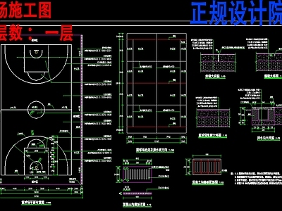 篮球 施工图 体育场