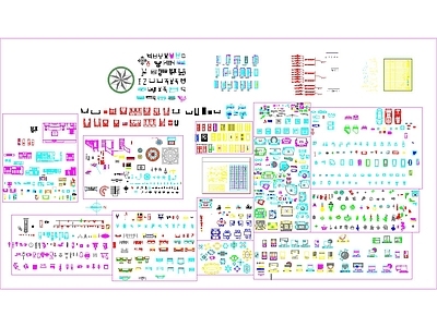 室内设计图块图库大全 施工图 平面图块