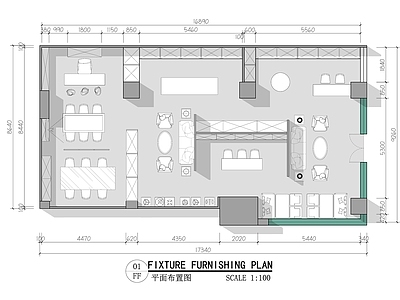 家具展厅平面布置图 施工图