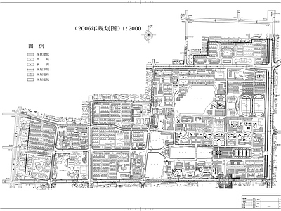 大学校园修建性详细规划图 施工图 区域规划