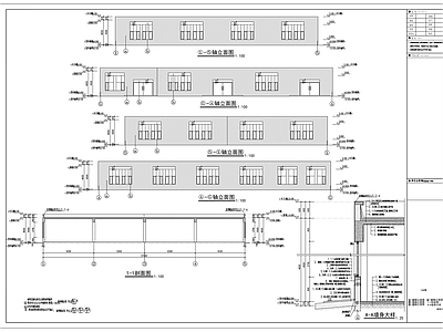 钢结构戊类仓 施工图 工业建筑