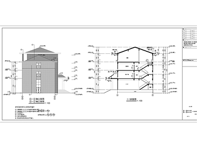 四层框架结构消防站办公楼建 施工图