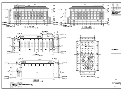 训练馆建筑图 施工图