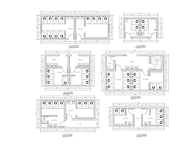 公共卫生间室内平面图