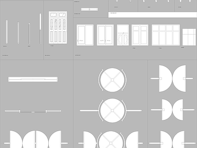 各种门图库 施工图