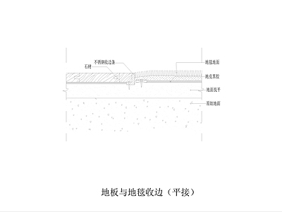 地板与地毯收边 施工图