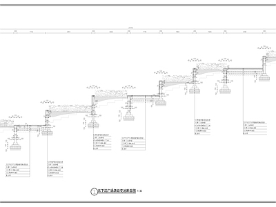 下沉台阶花池剖面图 施工图