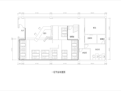 640㎡茶楼茶馆 餐饮空间 施工图