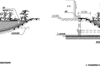 下沉式绿地做法 施工图