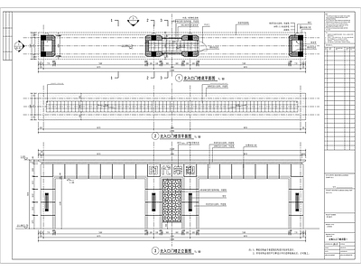 入口大区门楼详图 施工图