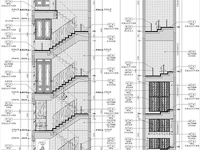别墅楼梯平立面节点详图 施工图
