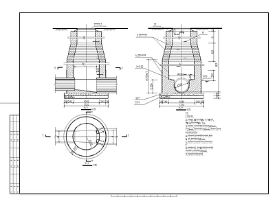 雨水检查井沟槽标准图 施工图