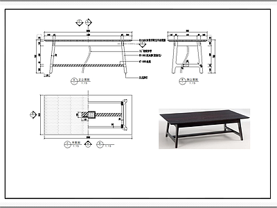 茶几 施工图 家具节点