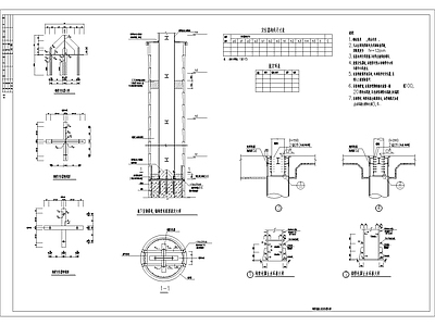 钢管混凝土柱定位器大样 施工图
