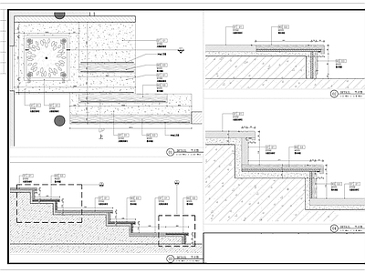 楼梯踏步花池地面大样图 施工图