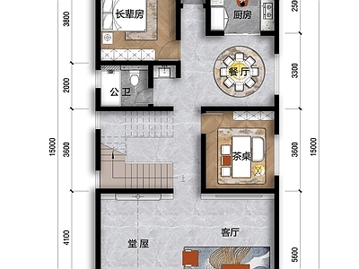 面宽8米进深15米农村自建房 施工图