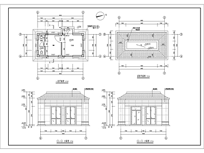 欧式门卫房传达室 施工图