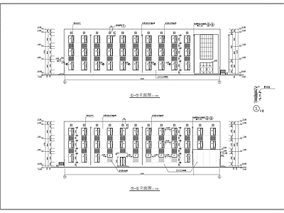 三层精品现代办公综合楼建筑图 施工图