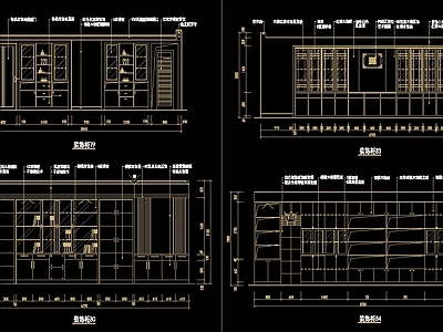 130套酒柜装饰柜图 施工图