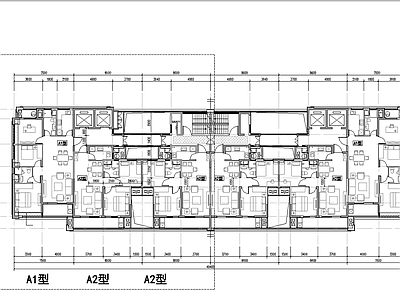 80 110 19 高层住宅 一梯六户点式  施工图