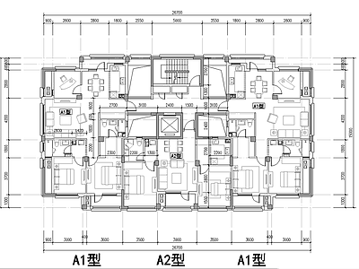 80 120 11 高层住宅 一梯三户点式  二代高层 2011 余政挂出 2010 47号地块项目B 2地块 美好金座 2 施工图