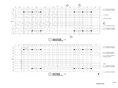 矩形中式元素廊架大样图 施工图