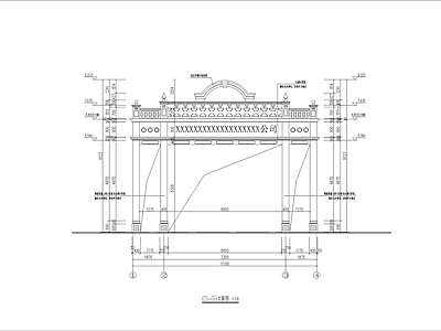 牌坊做法详图 施工图