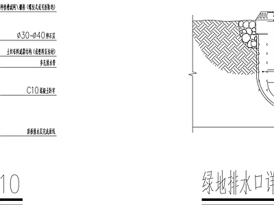 绿地排水口 施工图
