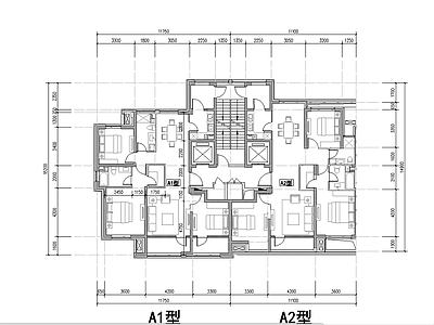 140 19 高层住宅 单元式  施工图