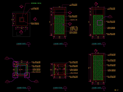 现代酒店垃圾桶节点大样图 施工图 家具节点