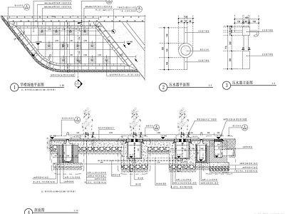 旱喷广场 施工图 水池