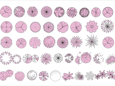 植物平面图块 施工图