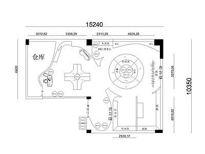 潮玩店平面图 施工图