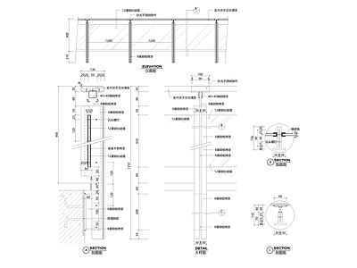 玻璃栏杆做法详图2 施工图
