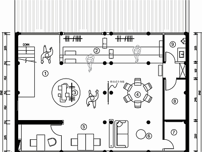 2层西装店平面布置图 施工图