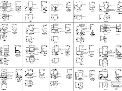 办公家具 办公椅 施工图