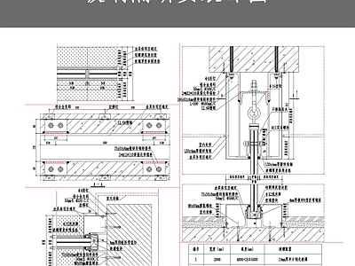 玻璃隔断安装详图 施工图 通用节点