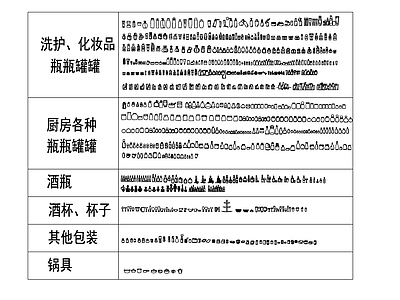 化妆品 洗护 等瓶瓶罐罐立面 施工图