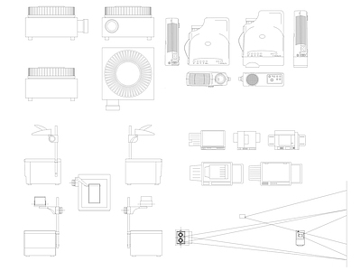 投影仪设备图库 施工图