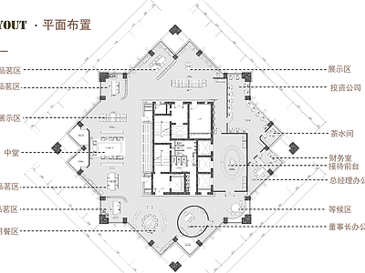 超大个人收藏展览办公区域 施工图