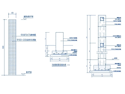 S 石笼挡墙做法大样 t3 施工图 乡村振兴