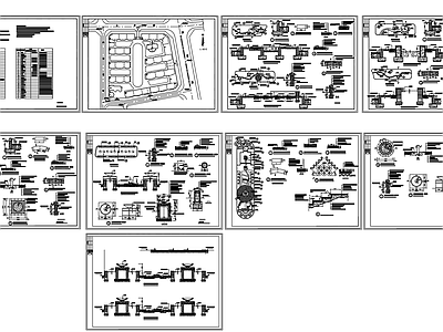 花园组团绿地种植景观小品 施工图