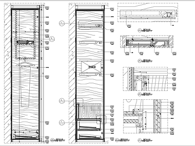 酒店客房衣柜节点 施工图 柜类