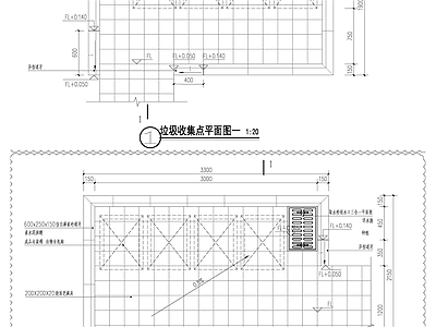 小区垃圾存放点详图CA 施工图