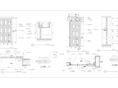 中式古典门详图 施工图 推拉